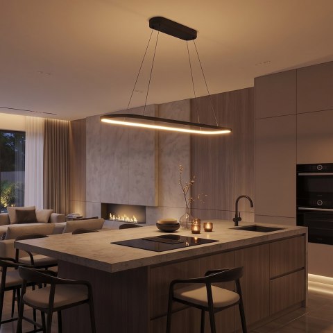 Lampa wisząca Saturno 30W LED CCT Czarny