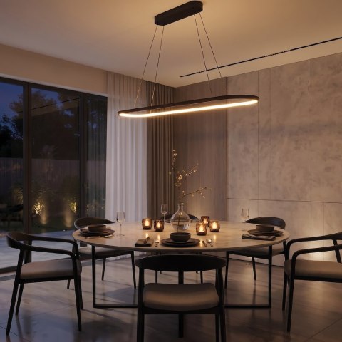 Lampa wisząca Saturno 30W LED CCT Czarny