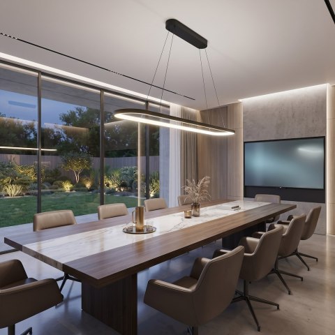 Lampa wisząca Saturno 30W LED CCT Czarny