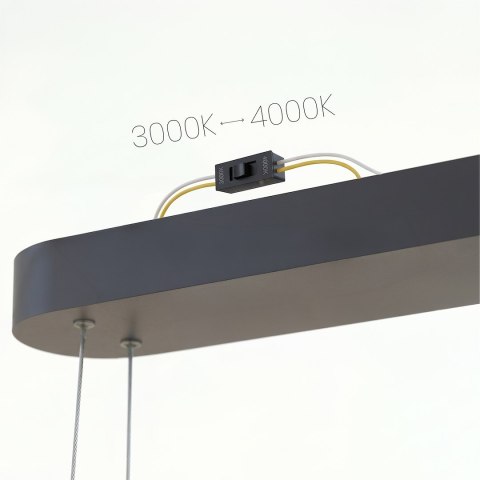 Lampa wisząca Saturno 30W LED CCT Czarny