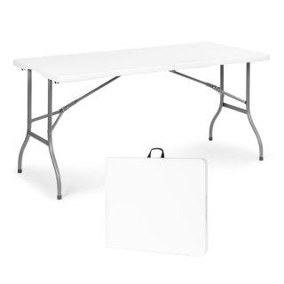 Stół ogrodowy cateringowy 153x70 cm składany w walizkę biały MultiGarden