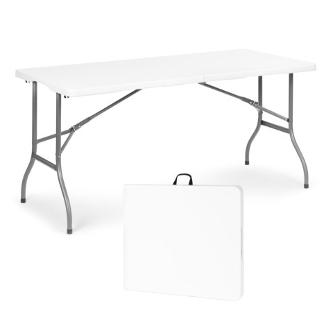 Stół ogrodowy cateringowy 153x70 cm składany w walizkę biały MultiGarden