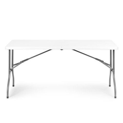 Stół ogrodowy cateringowy 153x70 cm składany w walizkę biały MultiGarden