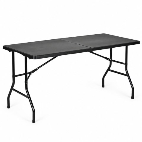 Stół ogrodowy cateringowy 153x70 cm składany w walizkę czarny MultiGarden