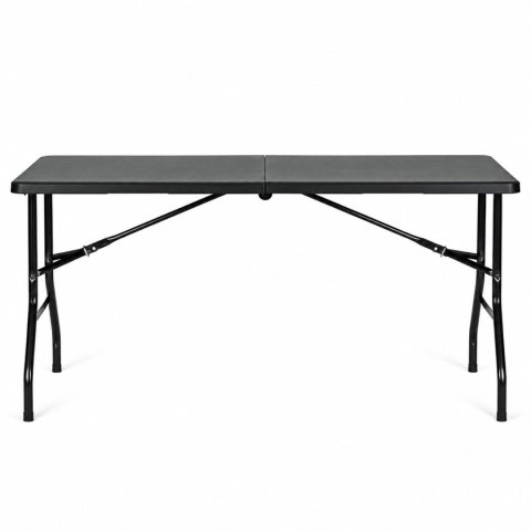 Stół ogrodowy cateringowy 153x70 cm składany w walizkę czarny MultiGarden