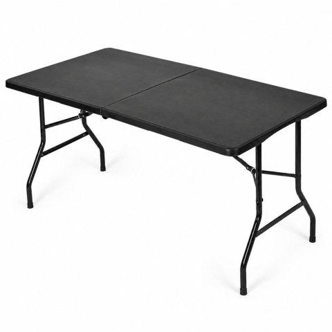 Stół ogrodowy cateringowy 153x70 cm składany w walizkę czarny MultiGarden