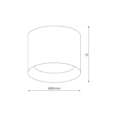Downlight Direct 1xGx53 IP54 Czarny