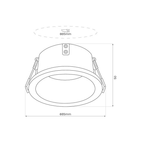 Downlight Nel Podtynk 1xGU10 IP54 Biały