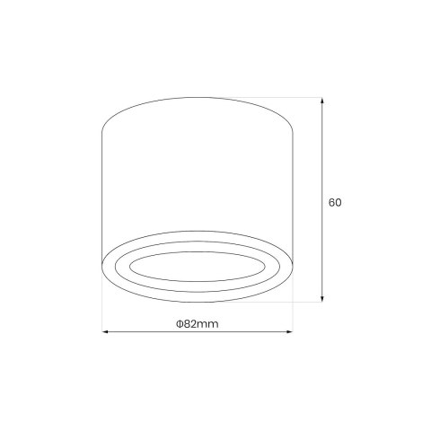 Downlight Ring 1xGx53 IP44 Biały