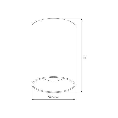 Downlight Tube 1xGU10 IP44 Biały