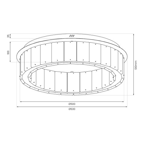 Lampa sufitowa Kingdom 53cm 24W LED