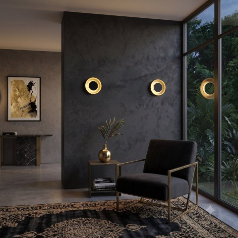 Lampa sufitowa Piattino 15W LED CCT Czarno-złoty