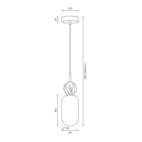 Lampa wisząca Crema 1xE14