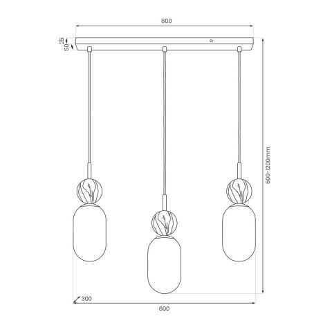 Lampa wisząca Crema 3xE14