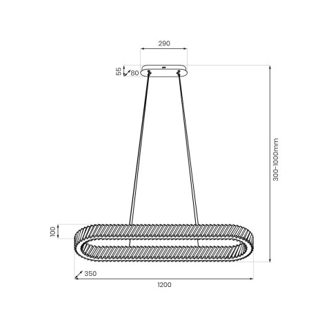 Lampa wisząca Deluxe 120x35cm 44W LED