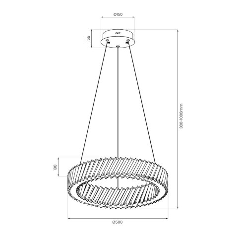 Lampa wisząca Deluxe 50cm 24W LED