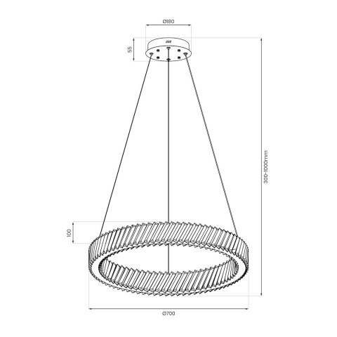 Lampa wisząca Deluxe 70cm 35W LED