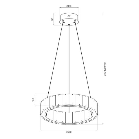 Lampa wisząca Kingdom 50cm 24W LED