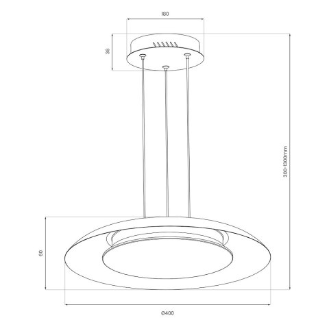 Lampa wisząca Piattino 30W LED CCT Beżowy