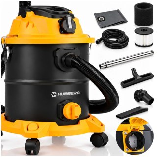 Odkurzacz przemysłowy 20 l 3600 W uniwersalny na mokro i sucho HM-407