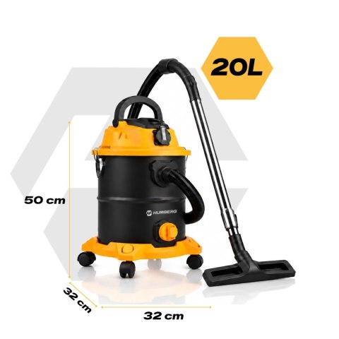 Odkurzacz przemysłowy 20 l 3600 W uniwersalny na mokro i sucho HM-407