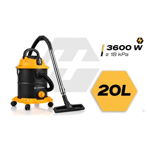 Odkurzacz przemysłowy 20 l 3600 W uniwersalny na mokro i sucho HM-407