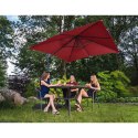 Parasol ogrodowy boczny na wysięgniku kwadratowy 250 x 250 cm bordowy