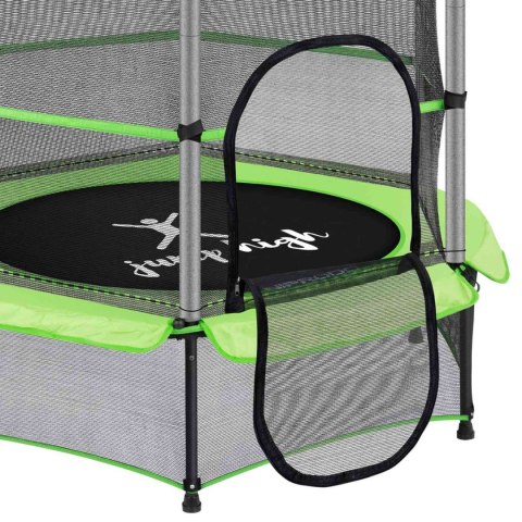 Trampolina dla dzieci z siatką zabezpieczającą do 50 kg śr. 140 cm zielona Trampolina dla dzieci z siatką zabezpieczającą do 50 kg śr. 140 cm zielona