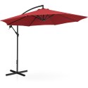 Parasol ogrodowy na wysięgniku okrągły uchylny śr. 300 cm bordowy