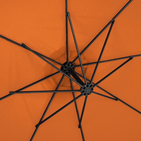 Parasol ogrodowy na wysięgniku okrągły uchylny śr. 300 cm pomarańczowy Parasol ogrodowy na wysięgniku okrągły uchylny śr. 300 cm pomarańczowy