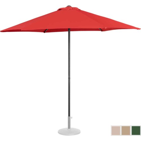 Parasol ogrodowy okrągły śr. 270 cm czerwony Parasol ogrodowy okrągły śr. 270 cm czerwony