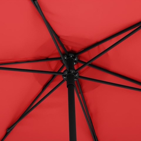 Parasol ogrodowy okrągły śr. 270 cm czerwony Parasol ogrodowy okrągły śr. 270 cm czerwony