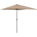 Parasol ogrodowy prostokątny uchylny z korbką 200 x 300 cm szarobrązowy