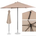 Parasol ogrodowy tarasowy okrągły śr. 270 cm kremowy