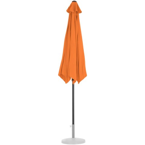 Parasol ogrodowy tarasowy okrągły uchylny z korbką śr. 270 cm pomarańczowy Parasol ogrodowy tarasowy okrągły uchylny z korbką śr. 270 cm pomarańczowy