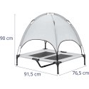 Legowisko łóżko dla psa z baldachimem składane 91.5 x 76.5 x 90 cm