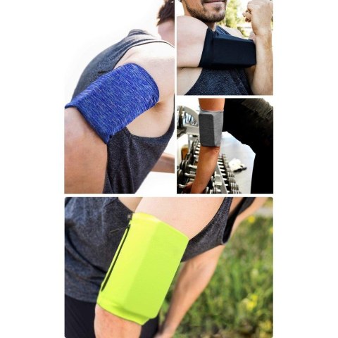 Opaska na ramię do biegania ćwiczeń fitness armband M szara Opaska na ramię do biegania ćwiczeń fitness armband M szara