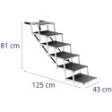 Schody dla psa do samochodu składane aluminiowe wys. 81 cm do 68 kg - 6 stopni