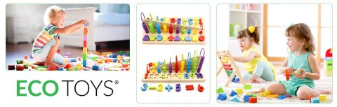 Zabawka edukacyjna liczydło,klocki cyfry ECOTOYS Zabawka edukacyjna liczydło,klocki cyfry ECOTOYS