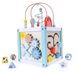 Drewniana kostka edukacyjna sorter +klocki Ecotoys