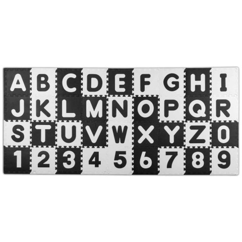 Mata piankowa puzzle litery czar. 30x30 cm 36 szt. Mata piankowa puzzle litery czar. 30x30 cm 36 szt.