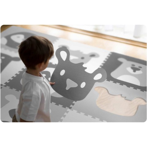 Mata piankowa puzzle 180x180cm 9 szt. szare zwierzątka Mata piankowa puzzle 180x180cm 9 szt. szare zwierzątka