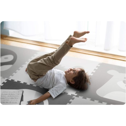 Mata piankowa puzzle 180x180cm 9 szt. szare zwierzątka Mata piankowa puzzle 180x180cm 9 szt. szare zwierzątka