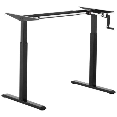 Stelaż rama biurka z ręczną regulacją wysokości 73-124 cm do 70 kg CZARNY Stelaż rama biurka z ręczną regulacją wysokości 73-124 cm do 70 kg CZARNY