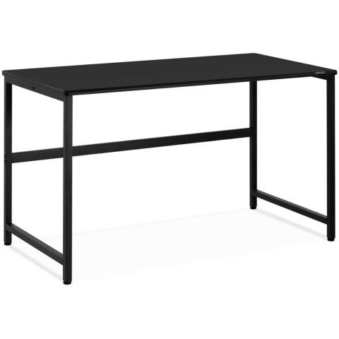 Biurko komputerowe na metalowym stelażu industrialne 120 x 60 cm czarne Biurko komputerowe na metalowym stelażu industrialne 120 x 60 cm czarne
