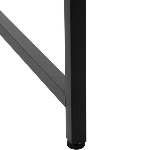 Biurko komputerowe na metalowym stelażu industrialne 120 x 60 cm czarne Biurko komputerowe na metalowym stelażu industrialne 120 x 60 cm czarne