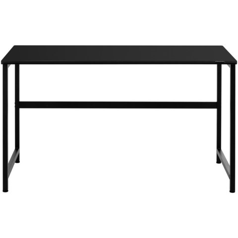 Biurko komputerowe na metalowym stelażu industrialne 120 x 60 cm czarne Biurko komputerowe na metalowym stelażu industrialne 120 x 60 cm czarne