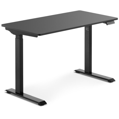 Biurko z regulacją wysokości elektryczne blat 120x60 cm wys. 730-1233 mm CZARNE Biurko z regulacją wysokości elektryczne blat 120x60 cm wys. 730-1233 mm CZARNE