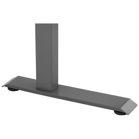 Biurko z regulacją wysokości elektryczne blat 120x60 cm wys. 730-1233 mm SZARO-BRĄZOWE Biurko z regulacją wysokości elektryczne blat 120x60 cm wys. 730-1233 mm SZARO-BRĄZOWE