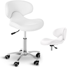 Krzesło kosmetyczne na kółkach Physa ANDRIA - białe